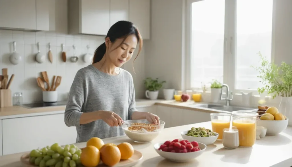 장건강에 좋은 식습관을 위한 발효식품과 식이섬유 식단